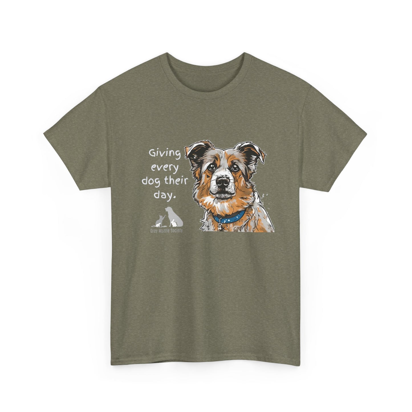 Dog Lover Unisex Heavy Cotton Tee - "Giving Every Dog Their Day"