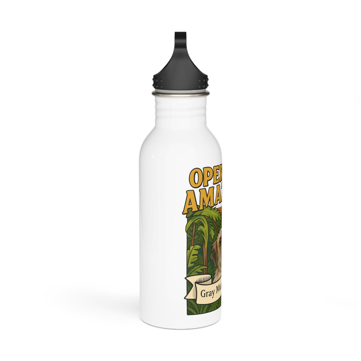 Stainless Steel Water Bottle with Gray Muzzle Society Design, Eco-Friendly Travel Container, Pet Lover Gift, Outdoor Adventure [...]
