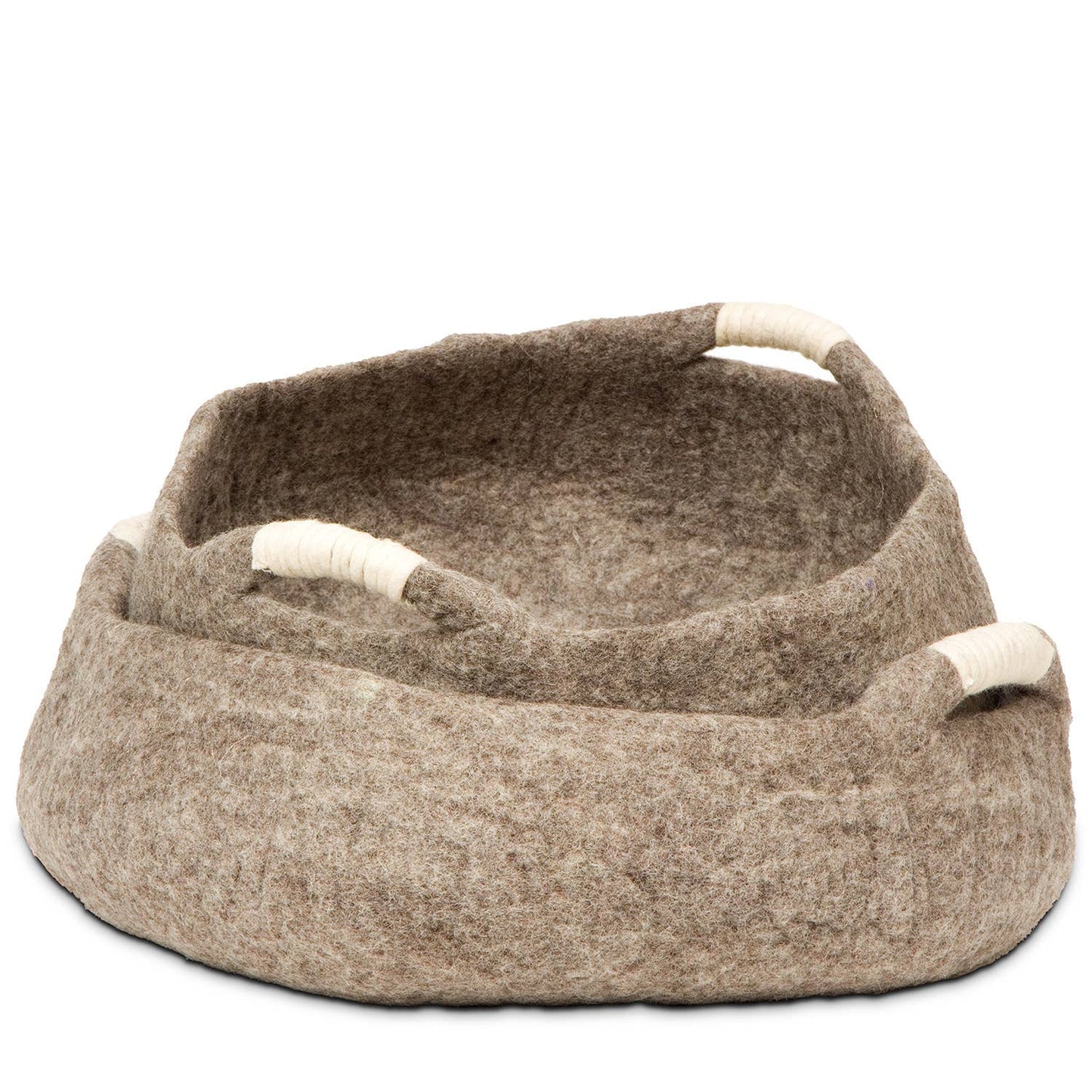 Natural Wool Handle Basket