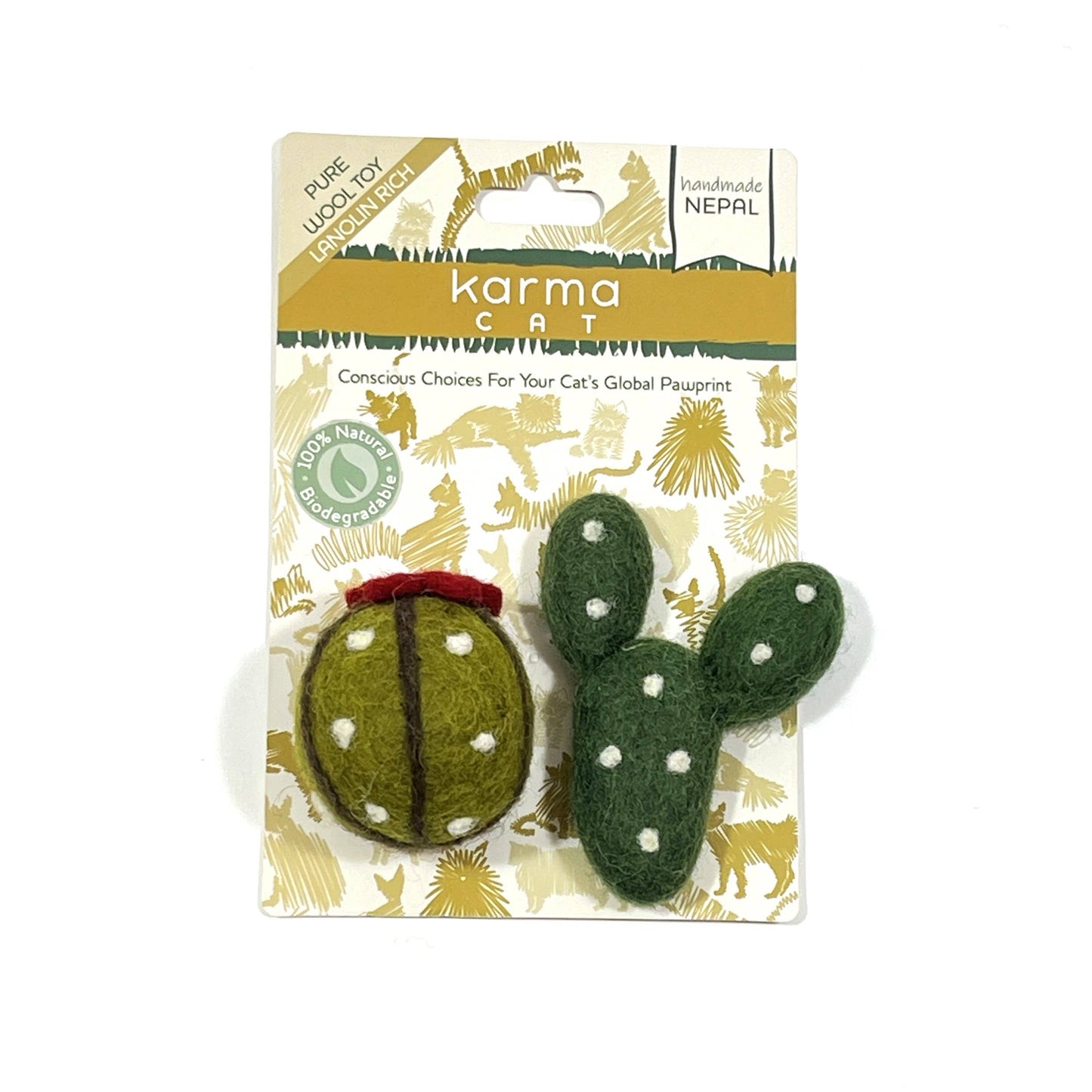 Wool Succulent Cat Toy-2 pack