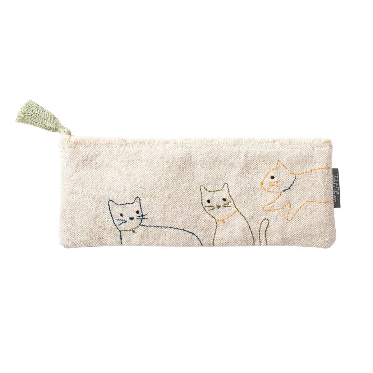 Cats Sm Pouch W/Fringed Edge