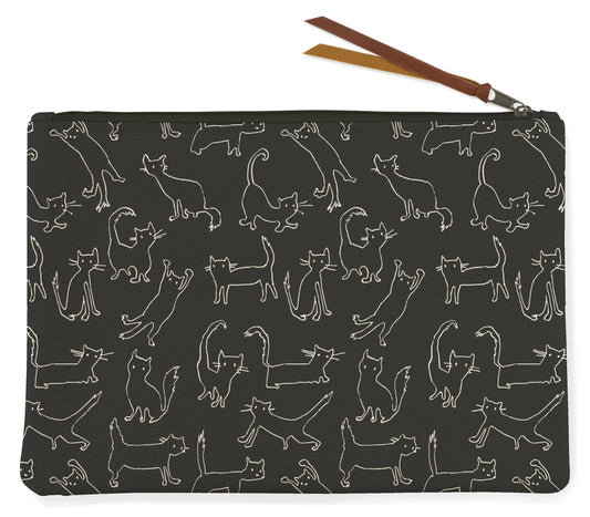 Funny Cat Med Canvas Pouch