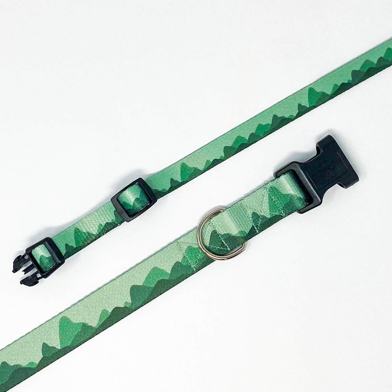 Summit Recycled Dog Collar | Outdoor Sage Green Mountain